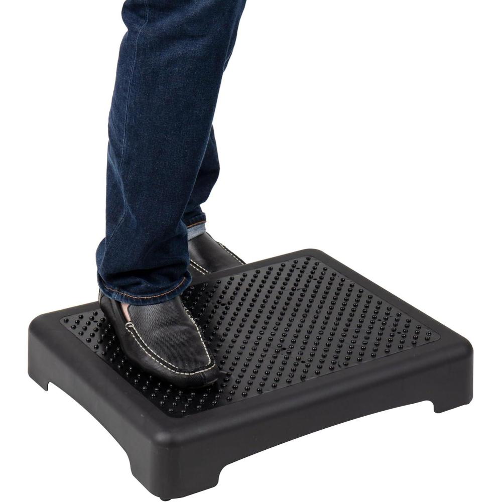 imageMind Reader Platform Booster Step Step Stool for Seniors Riser Pliable Surface 1575L x 195W x 375H Black