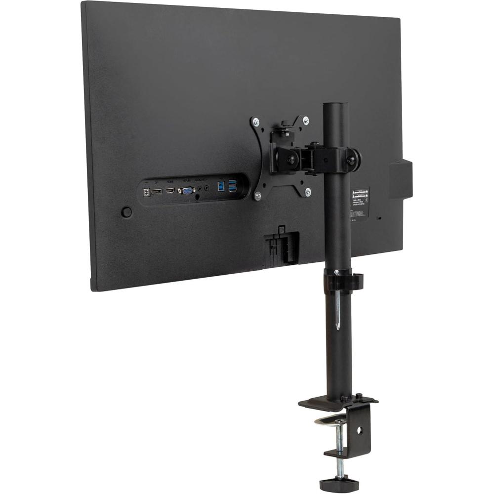 imageMind Reader Single Monitor Desk Mount for 1332 Screens VESA 75x75100x100 180 Rotation 90 Swivel 45 Tilt 176 lb Load Capacity Cable Management Quick Release Black