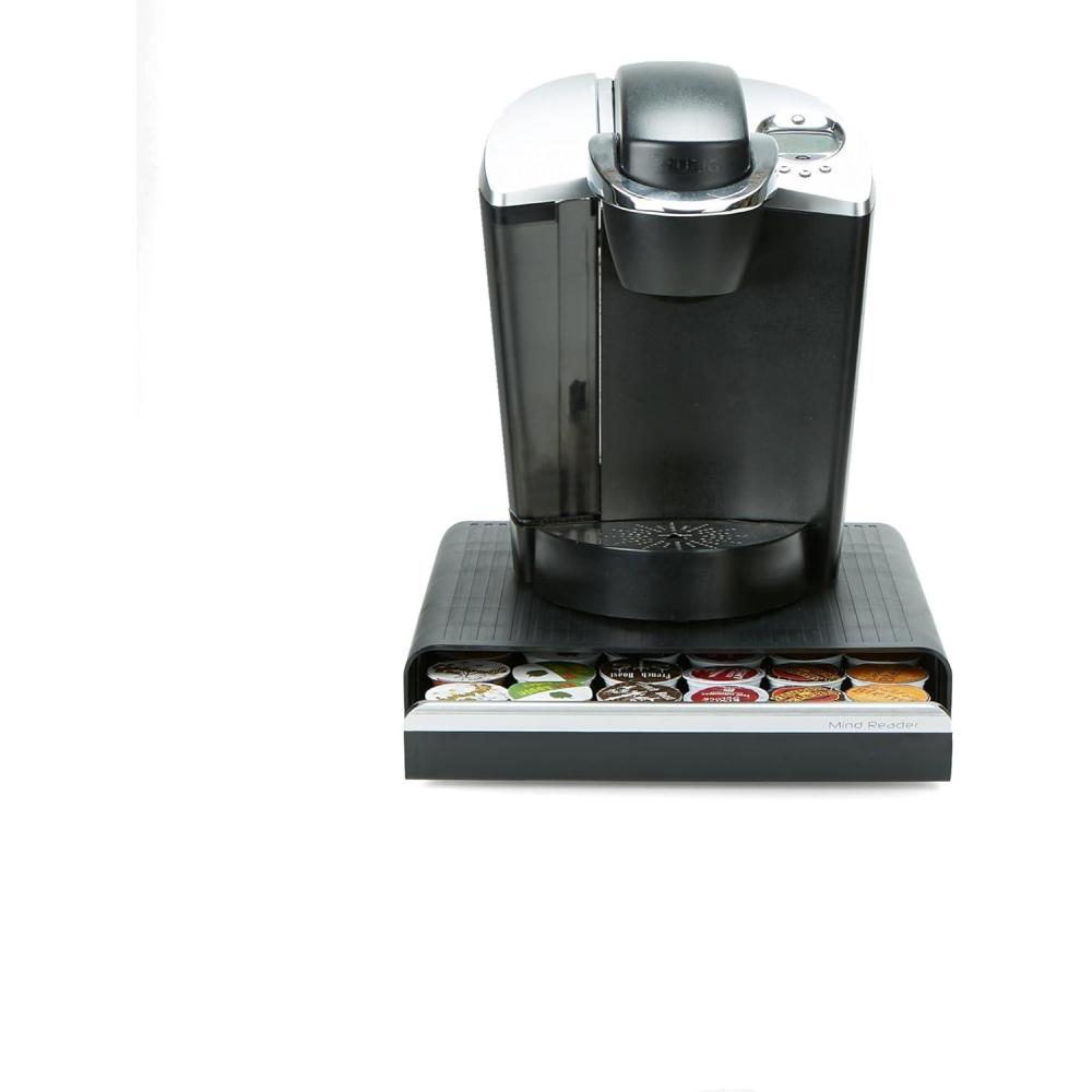imageMind Reader Single Serve Coffee Pod Drawer 36 Pod Capacity Countertop Organizer 1325L x 1275W x 275H BlackBlack