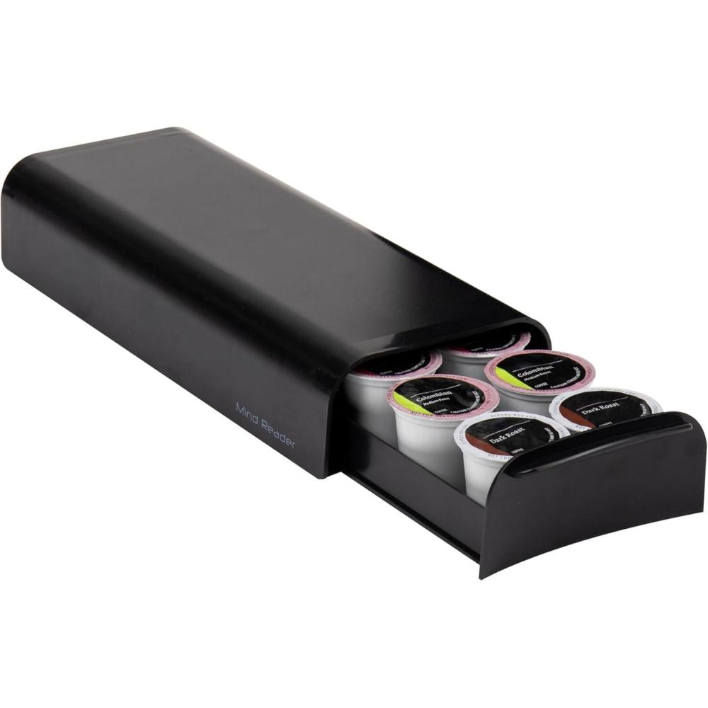 imageMind Reader Single Serve Coffee Pod Organizer 1214 Coffee Pod Capacity BlackBlack