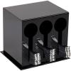 imageMind Reader Utensil Dispenser Silverware Organizer Plastic Fork and Spoon DIspenser Kitchen 7L x 575W x 6H BlackBlack