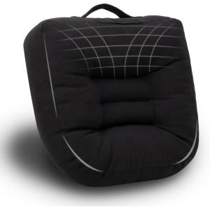 Mind Reader Air-Cloud Booster Seat Cushion for Office, Car, Wheelchair, Support Pillow with Carry Handle, Black