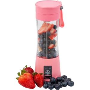 Mind Reader Blender, Rechargeable Personal Juicer, USB-Powered, Portable, Handheld, Smoothie, 3.125″L x 3.125″W x 9″H, Pink(Pink)