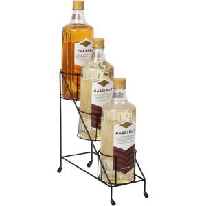 Mind Reader Coffee Syrup Station, Coffee Bar Accessories, Kitchen Countertop Organizer, Metal, 4.25″ L x 14″ W x 10.75″ H, Black