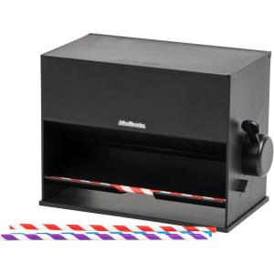 Mind Reader Compact Straw Dispenser or Pencil Dispenser, Countertop Organizer for Breakrooms Classrooms and Workspaces, Plastic, Black(Black)