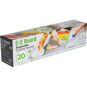 Mind Reader E-Z Board Disposable Plastic Cutting Board, 20 Square Feet, Easy Clean-Up and Convenient Use, Ideal for Camping, Hunting, Boating, and For People With Food Allergies, Clear(1 Pack)