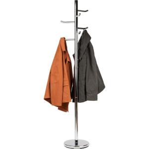 Mind Reader Freestanding Coat Rack, Multi-Hook Organizer for Office or Entryway, Metal, Silver