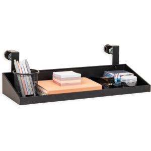 Mind Reader Hanging Cubicle Shelf, Metal Storage Organizer for Office or Home, 20.25″ L x 7″ W, Black
