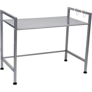 Mind Reader Kitchen Storage, Microwave Stand, Shelf Organizer, Rack Shelf, Metal, 23.75″L x 12.75″W x 18.75″H, Silver