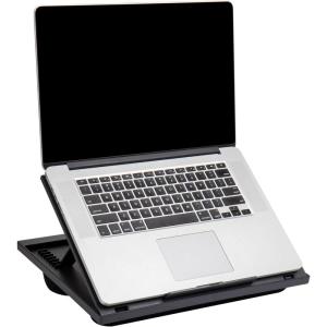 Mind Reader Lap Desk Laptop Stand, Bed Tray, Collapsible, Cushion, Portable, Dorm, Plastic, 14.75″L x 11″W x 7.3″H, Black(Black)