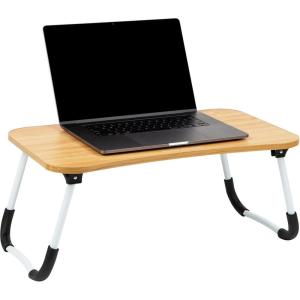 Mind Reader Lap Desk Laptop Stand, Bed Tray, Folding Legs, Couch Table, Portable, MDF, 23.25″ L x 13.75″ W x 10.5″ H, Beige(Beige)