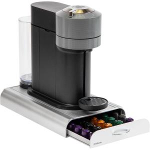 Mind Reader Nespresso Compatible Capsule Drawer, Countertop Organizer, Coffee Pod Holder, Storage, 9.25″L x 15″W x 2″H, Red(Silver)