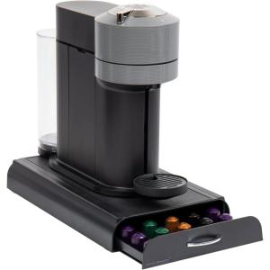Mind Reader Nespresso Compatible Capsule Drawer, Holds 50 Small Capsules, Coffee Pod Drawer Organizer, Countertop Storage Base, Black(9.21 x 15.94 x 2.36 (Pack of 12))