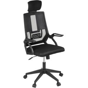 Mind Reader Office Chair with Wheels, Height Adjustable, Desk Chair, Office, 24″ L x 20″ W x 44-50″ H, Black(Black 23.5″l X 20″w X 45-49″h)