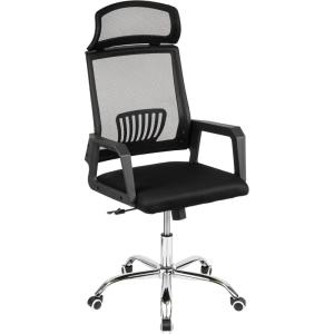 Mind Reader Office Chair with Wheels, Height Adjustable, Desk Chair, Office, 24″ L x 20″ W x 44-50″ H, Black(Black 23″l X 20″w X 44-48″h)