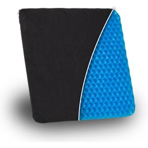 Mind Reader Seat Cushion with Gel Core, Ergonomic Pressure Relief for Tailbone, Hip, Coccyx & Sciatica Pain, Office, Car, Wheelchair, Black