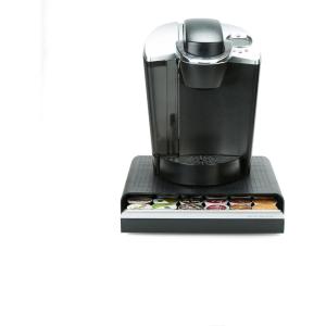 Mind Reader Single Serve Coffee Pod Drawer, 36 Pod Capacity, Countertop Organizer, 13.25″L x 12.75″W x 2.75″H, Black(Black)