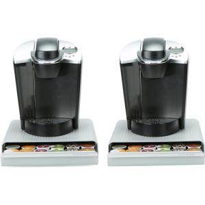 Mind Reader Single Serve Coffee Pod Drawer, Set of 2, 36 Pod Capacity, Countertop Organizer, 12.75″ L x 13″ W x 3″ H, Black(Gray)