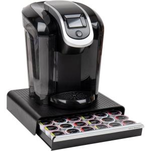 Mind Reader Single Serve Coffee Pod Drawer for 36 Pods, Countertop Organizer, Coffee Station Base, Black(36 Pod Capacity)