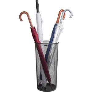 Mind Reader Umbrella Stand, Multi-Purpose Storage Organizers for Office and Entryway, Metal Mesh, Set of 2, Black(Black)