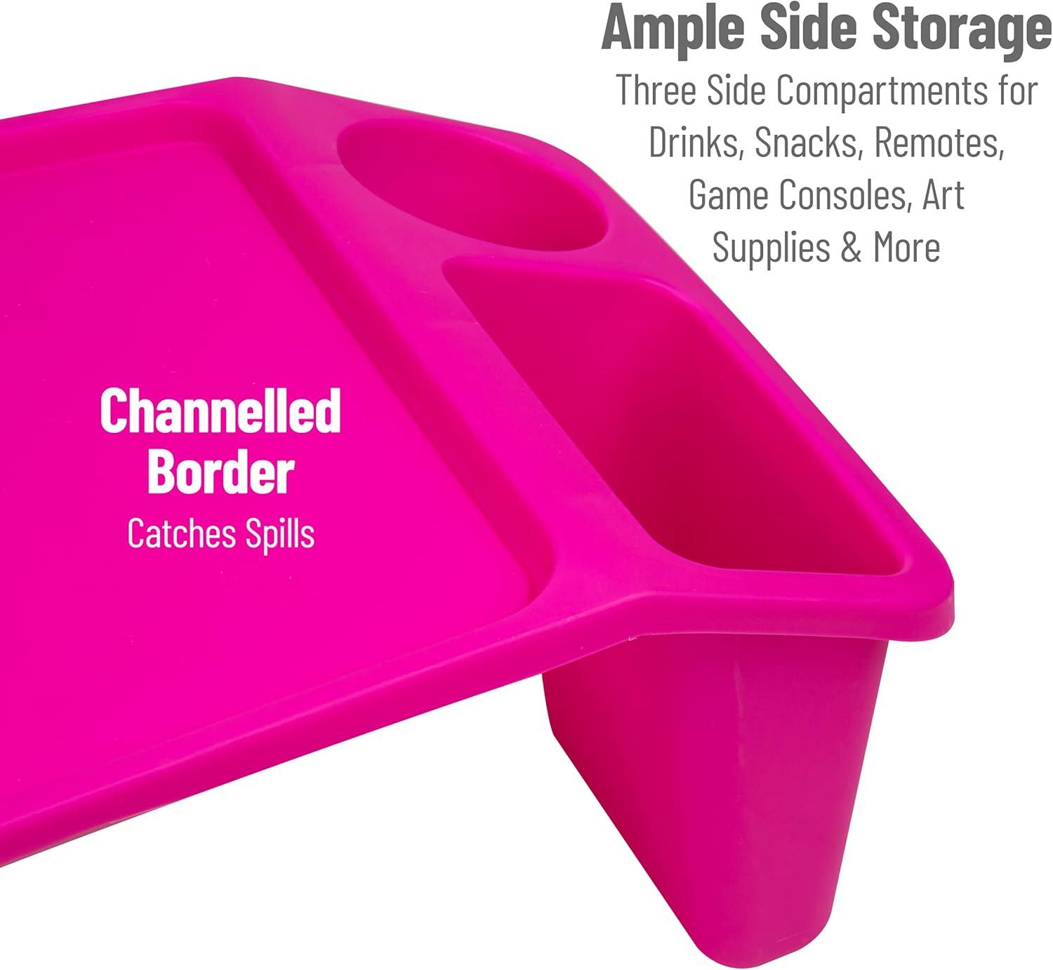 imageMind Reader Kids Lap Desk Activity Tray Drawing Stackable Classroom Portable Plastic 2225 L x 1075 W x 85 H Pink