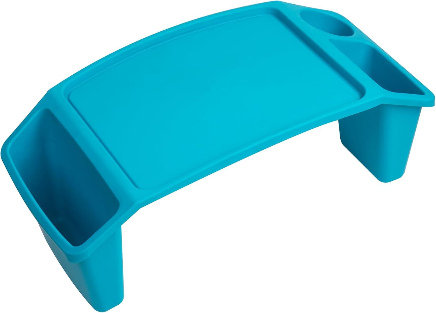 imageMind Reader Kids Lap Desk Activity Tray Drawing Stackable Portable Plastic 2225 L x 1075 W x 85 H BlueBlue