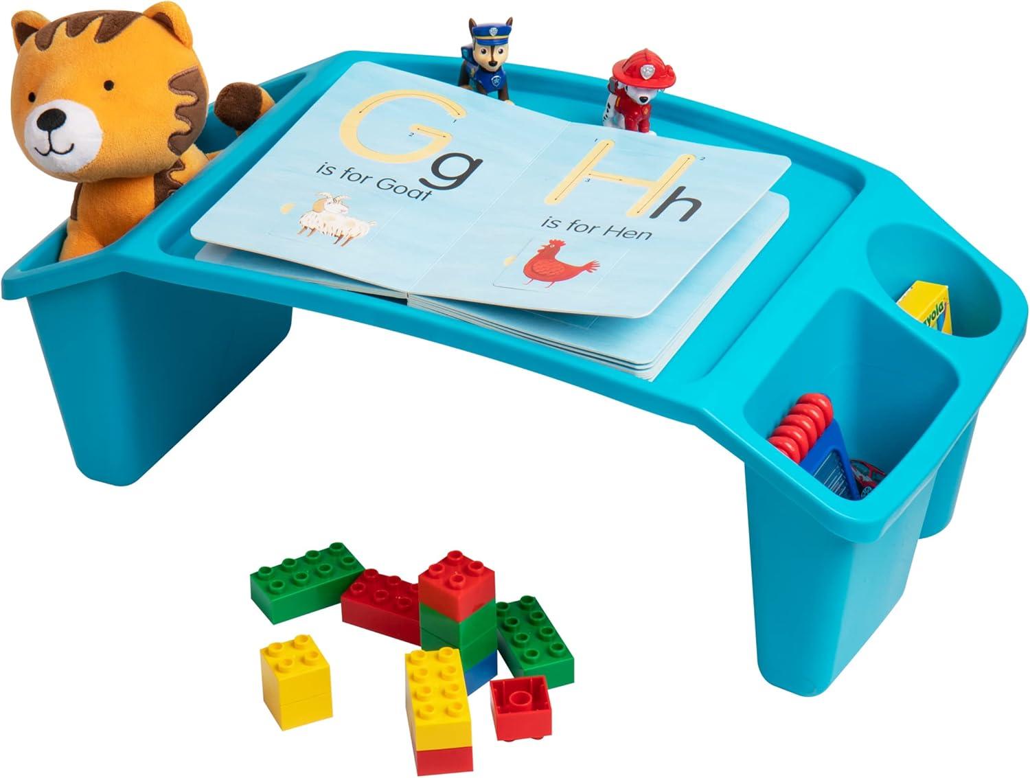imageMind Reader Kids Lap Desk Activity Tray Drawing Stackable Portable Plastic 2225 L x 1075 W x 85 H BlueBlue