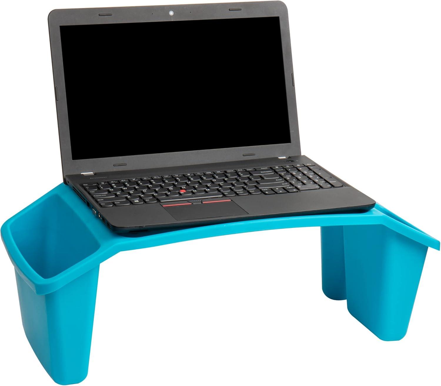 imageMind Reader Kids Lap Desk Activity Tray Drawing Stackable Portable Plastic 2225 L x 1075 W x 85 H BlueBlue