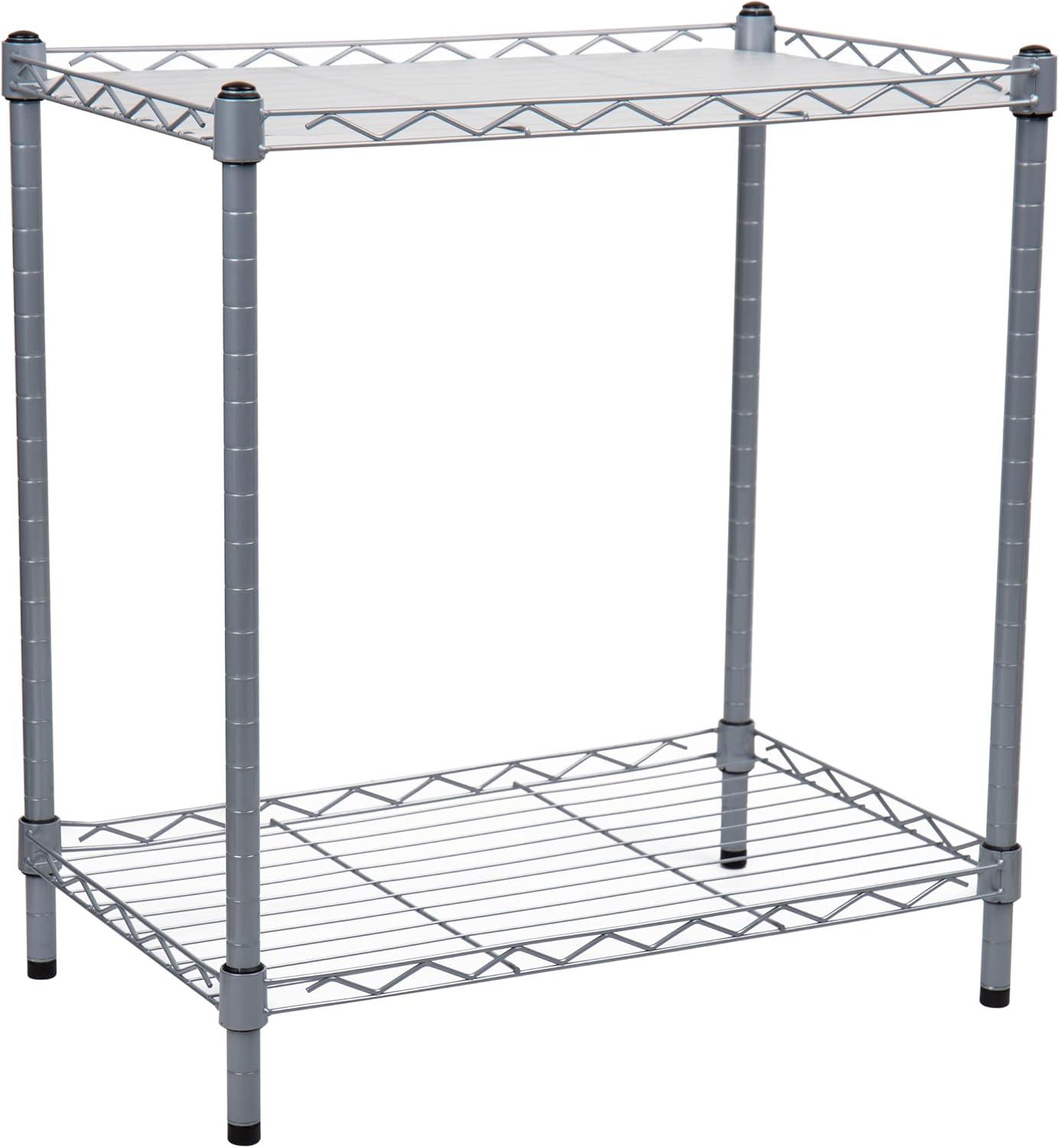 imageMind Reader Microwave Shelf Storage Shelves Countertop Organizer Kitchen Rack Metal 2275L x 1325W x 2125H Silver