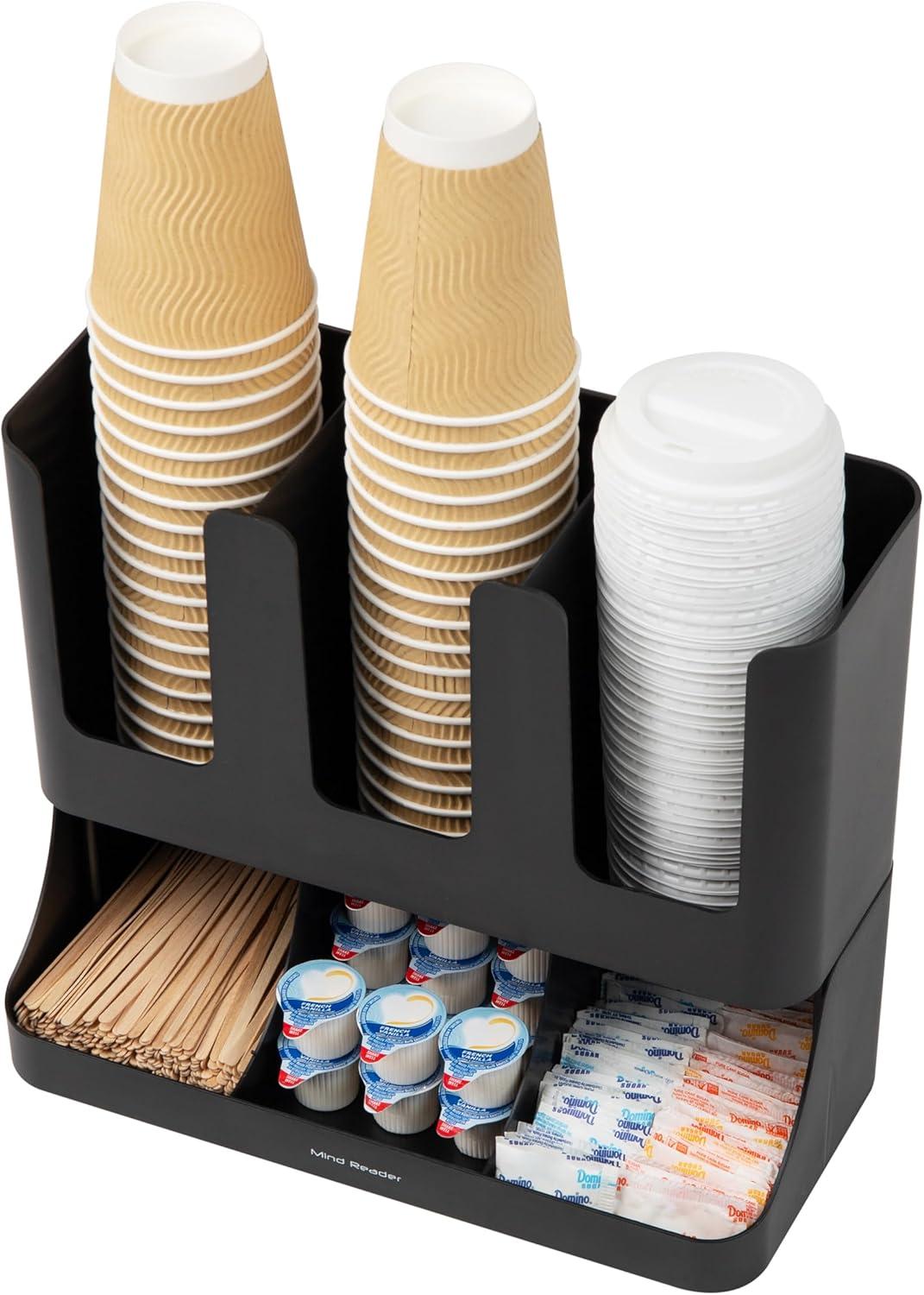 imageMind Reader Multipurpose Countertop Organizer Office Breakroom and Desktop Storage Metal Mesh Black 13 x 645 x 1125Black