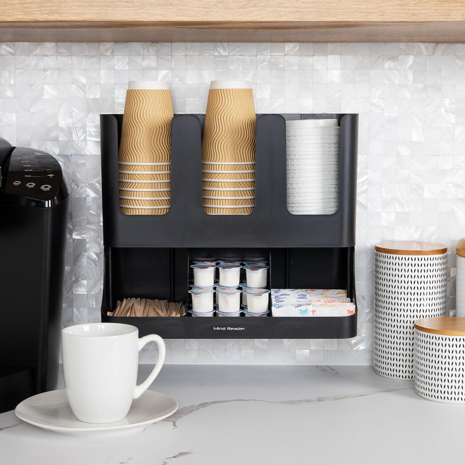 imageMind Reader Multipurpose Countertop Organizer Office Breakroom and Desktop Storage Metal Mesh Black 13 x 645 x 1125Black
