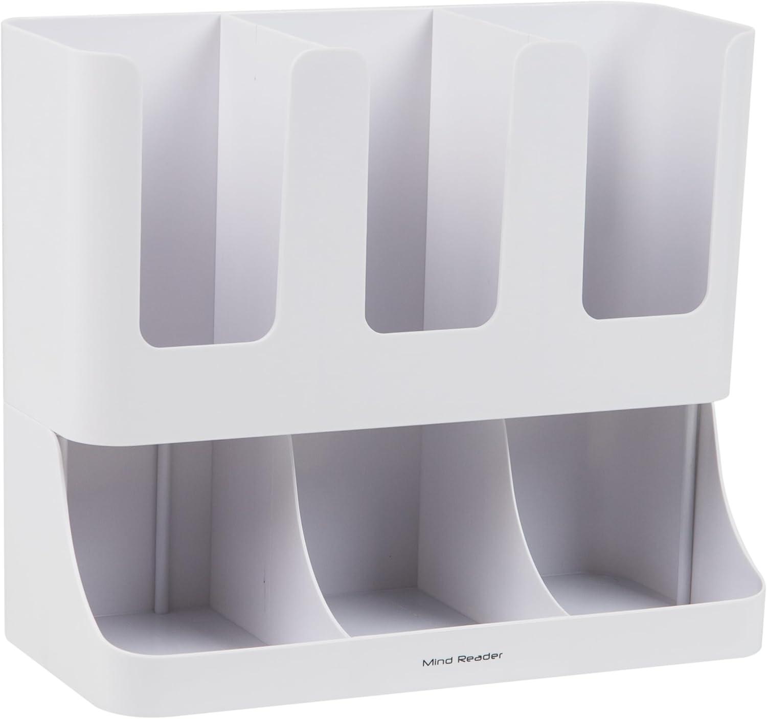 imageMind Reader Multipurpose Countertop Organizer Office Breakroom and Desktop Storage Metal Mesh Black 13 x 645 x 1125White