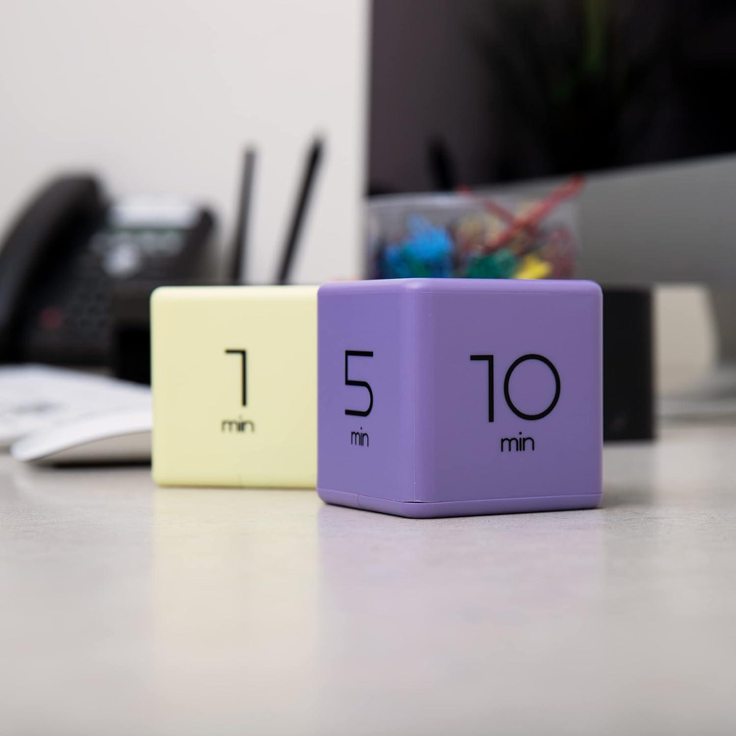 imageMind Reader Productivity Timer Kitchen Timer Egg Timer Kids Timer 255 L x 255 W x 255 H Set of 2 Lilac and YellowLilac and Yellow