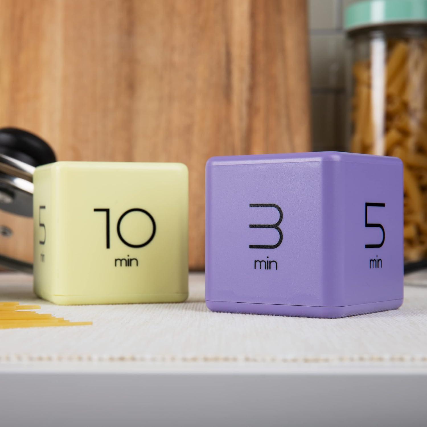 imageMind Reader Productivity Timer Kitchen Timer Egg Timer Kids Timer 255 L x 255 W x 255 H Set of 2 Lilac and YellowLilac and Yellow
