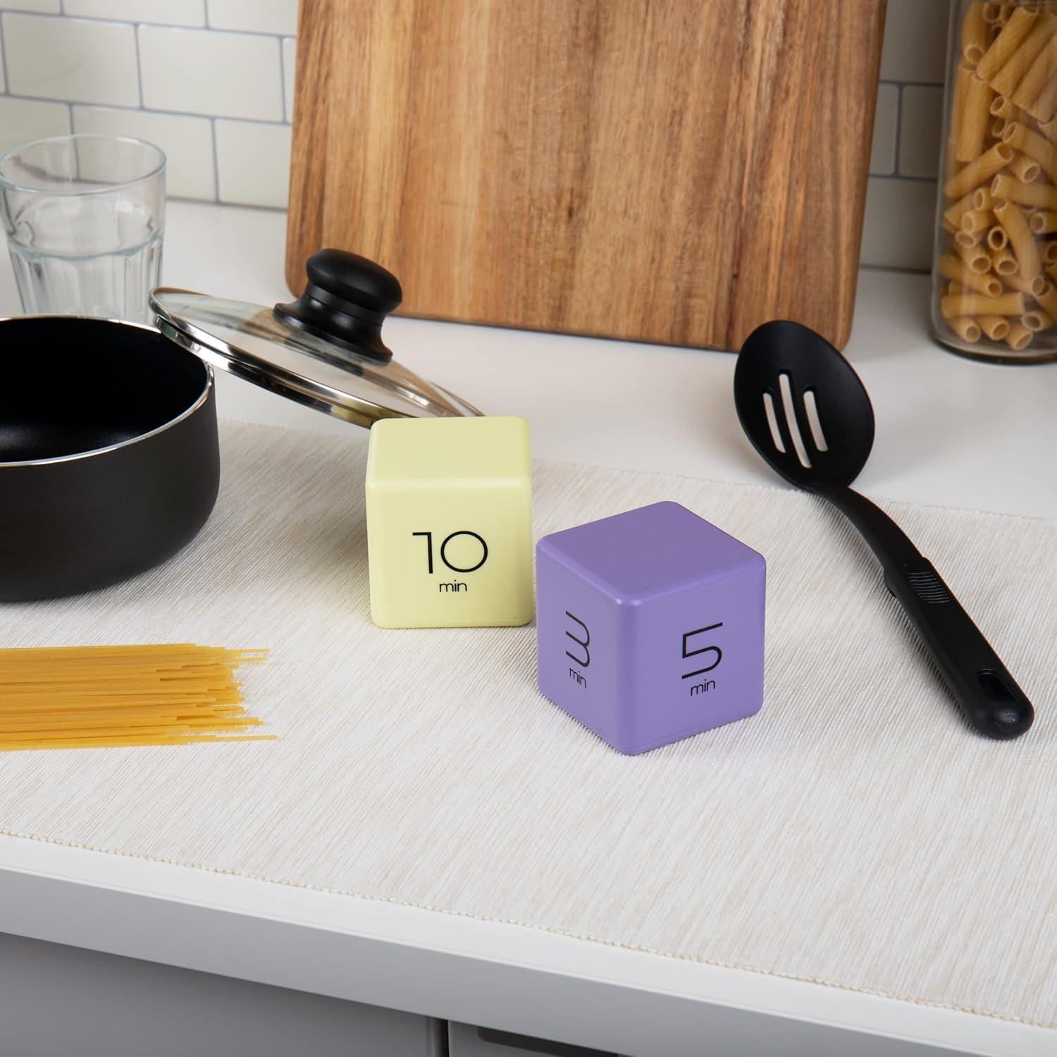 imageMind Reader Productivity Timer Kitchen Timer Egg Timer Kids Timer 255 L x 255 W x 255 H Set of 2 Lilac and YellowLilac and Yellow
