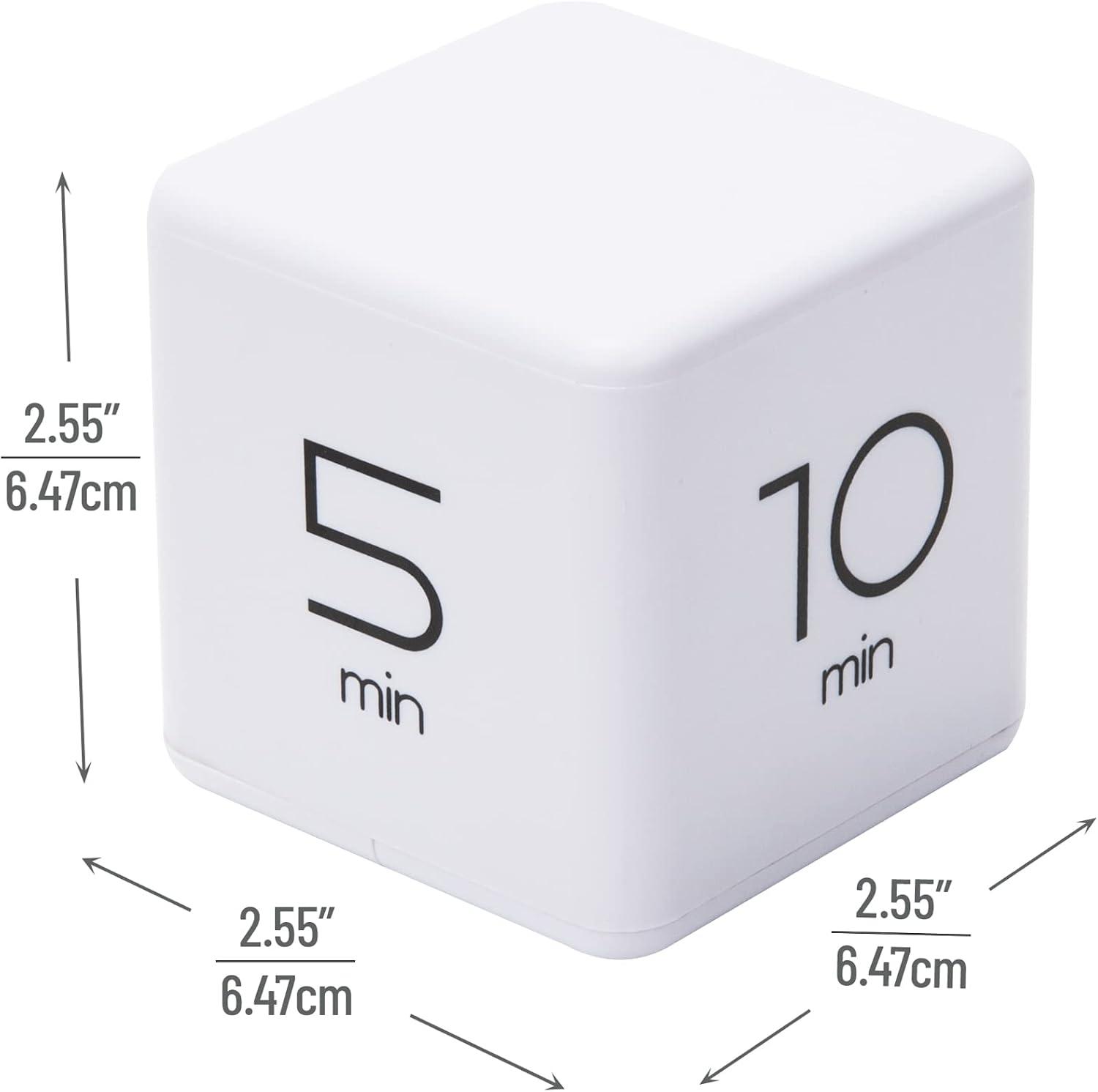 imageMind Reader Productivity Timer Kitchen Timer Egg Timer Kids Timer Digital Cube Plastic 255 L x 255 W x 255 H WhiteWhite