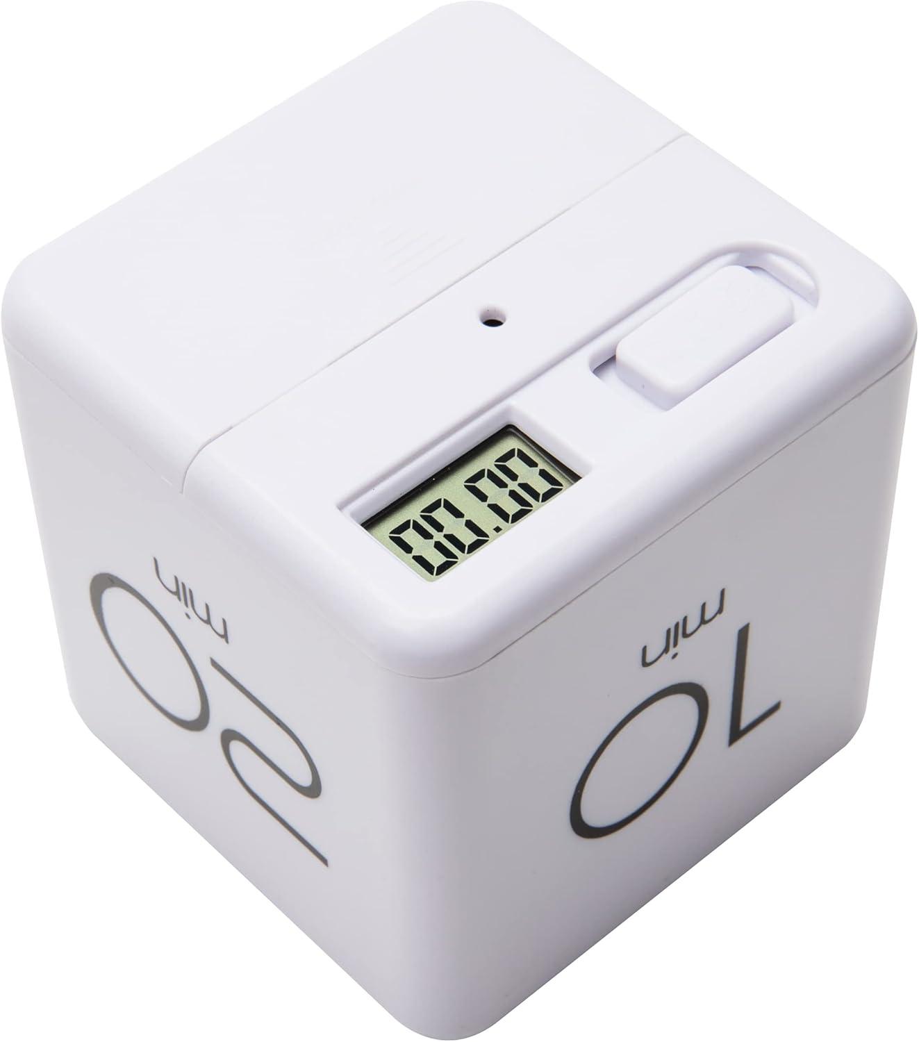 imageMind Reader Productivity Timer Kitchen Timer Egg Timer Kids Timer Digital Cube Plastic 255 L x 255 W x 255 H WhiteWhite