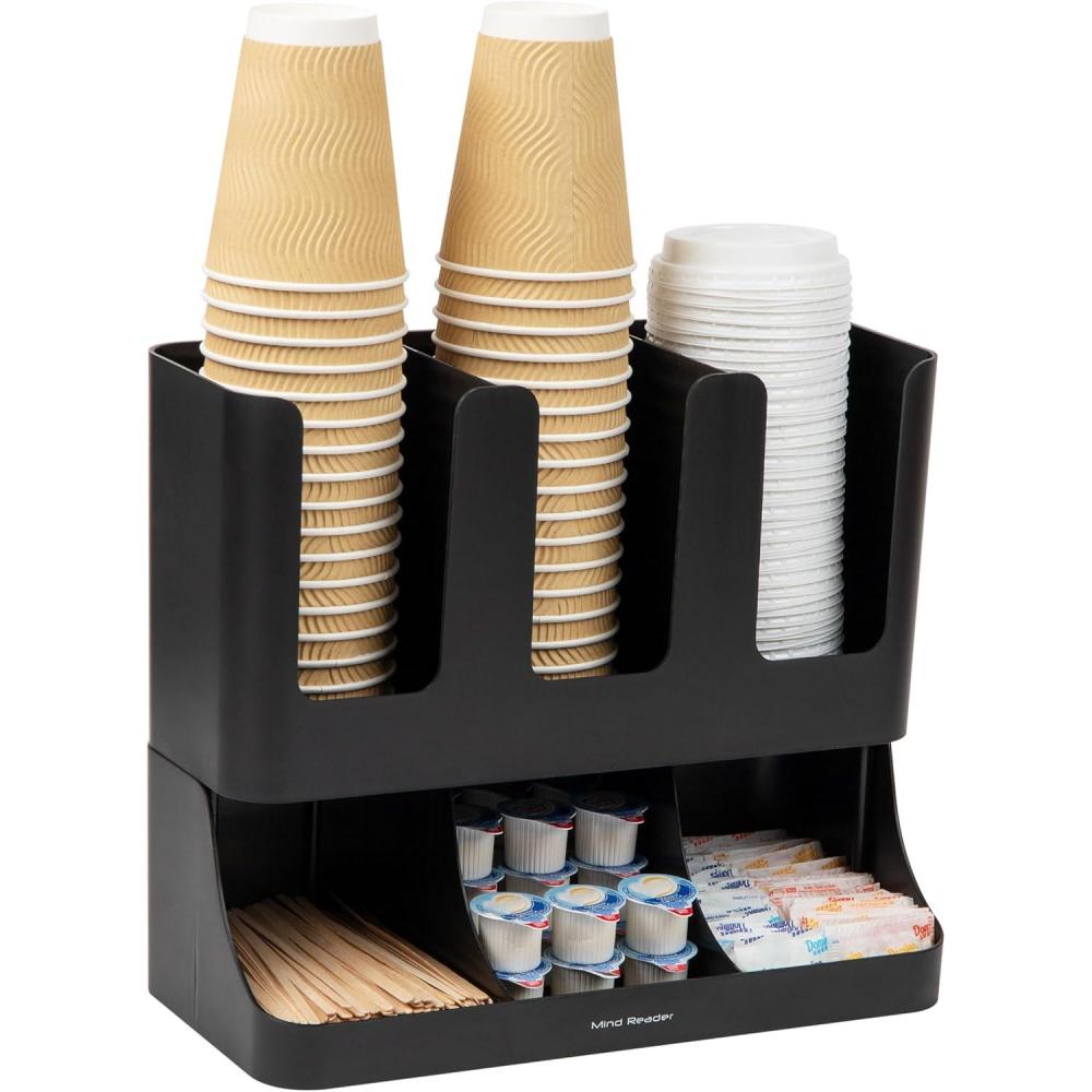 imageMind Reader Multipurpose Countertop Organizer Office Breakroom and Desktop Storage Metal Mesh Black 13 x 645 x 1125Black