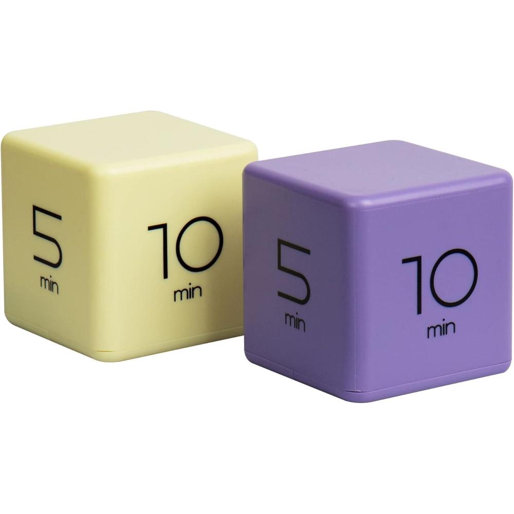 imageMind Reader Productivity Timer Kitchen Timer Egg Timer Kids Timer 255 L x 255 W x 255 H Set of 2 Lilac and YellowLilac and Yellow