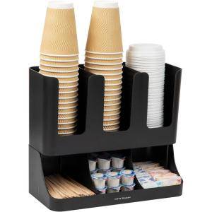 Mind Reader Multipurpose Countertop Organizer, Office Breakroom and Desktop Storage, Metal Mesh, Black, 13″ x 6.45″ x 11.25″(Black)