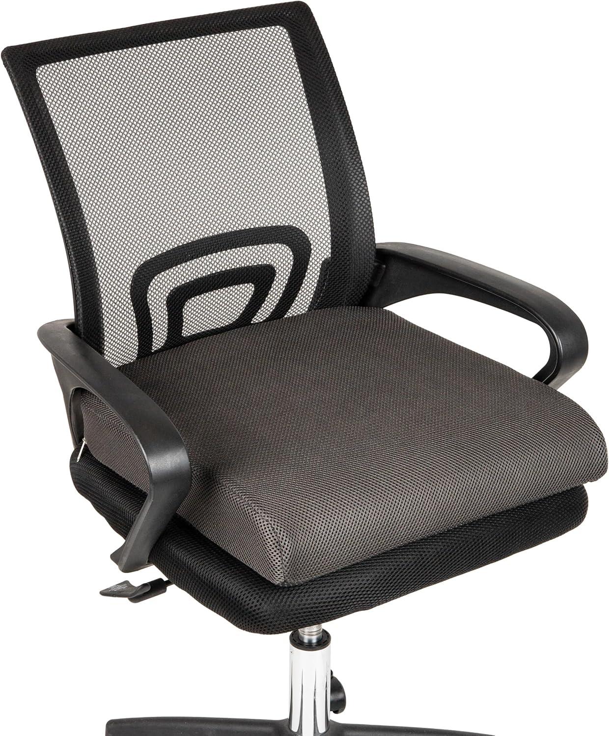 imageMind Reader AirCloud Seat Cushion Ergonomic Support for Posture Pressure Relief and Pain Reduction Portable with Washable Cover Memory Foam GrayGray