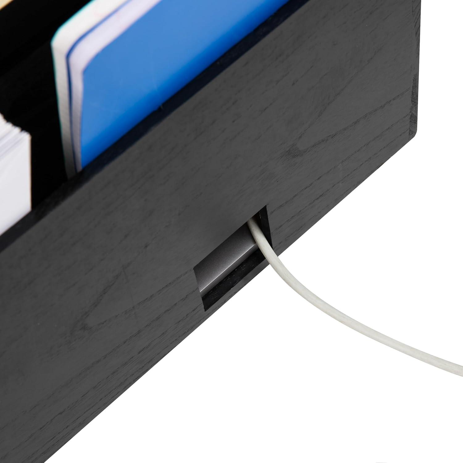 imageMind Reader Desk Organizer File Storage Accessory Holder Cord Management Office Wood 1625L x 95W x 85H Black