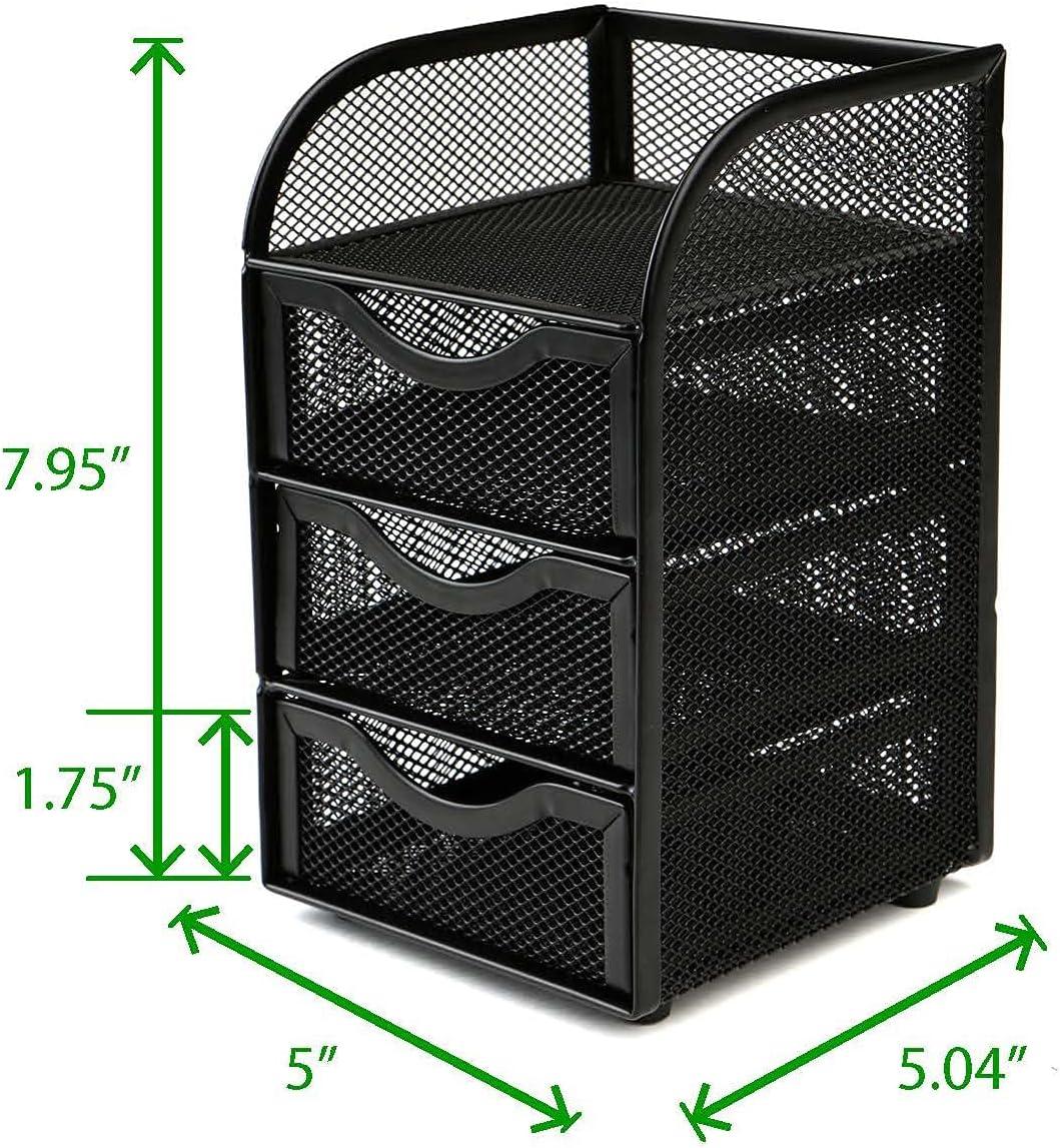 imageMind Reader Desktop Accessory Storage Paper Binder Clip Basket Workspace Office Metal Mesh 475L x 5W x 8H PinkBlack