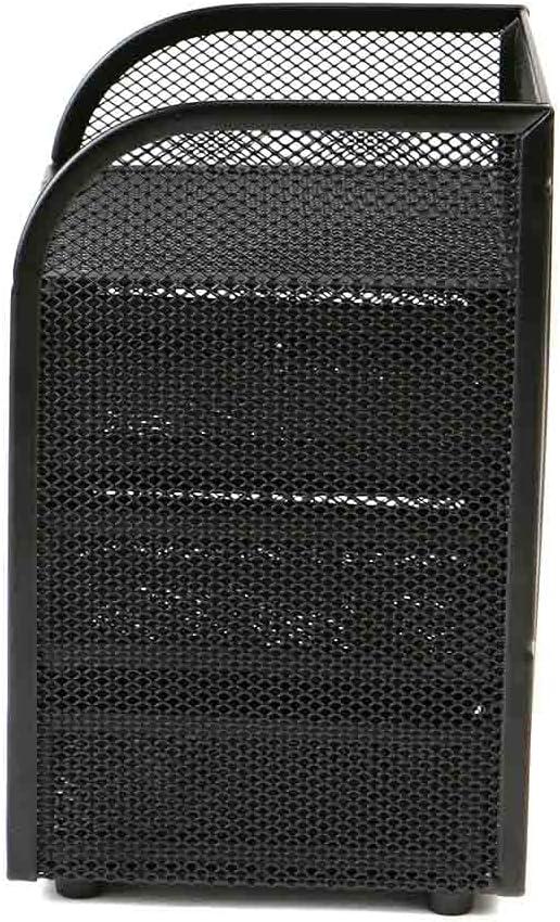 imageMind Reader Desktop Accessory Storage Paper Binder Clip Basket Workspace Office Metal Mesh 475L x 5W x 8H PinkBlack