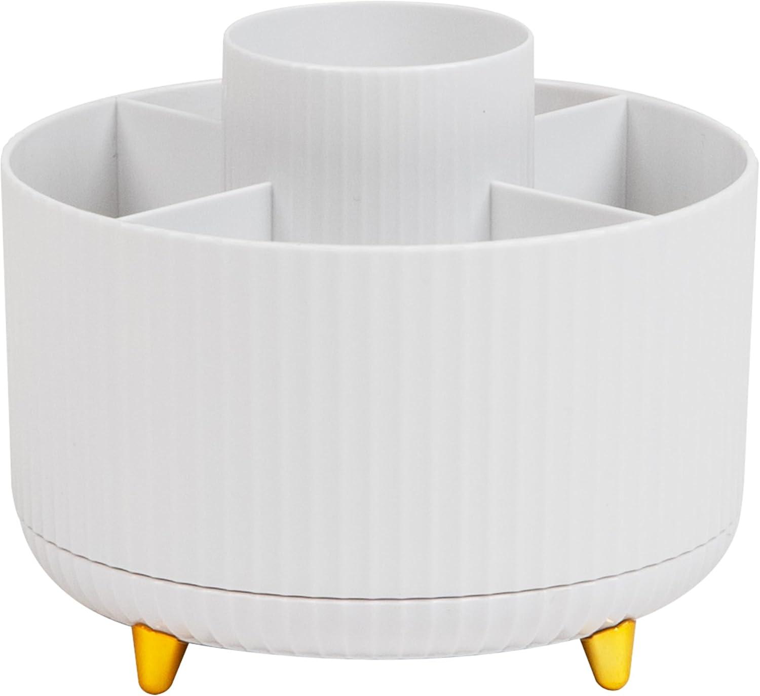 imageMind Reader Rotating Pen Cup Accessory Holder Desktop Organization Office Plastic 575 L x 575 W x 475 H PinkWhite
