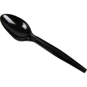 Mind Reader Spoon Refill for CUTDISPBK-BLK, Plastic Utensils, Restaurant, Breakroom, 5.5″ L x 1.25″ W x 0.5″ H, 100 pcs, Black(100 Spoons)