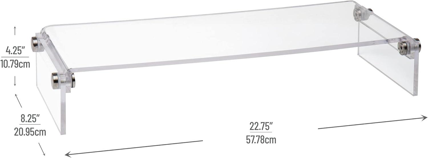 imageMind Reader Monitor Stand Desktop Organizer Riser Office Acrylic 85L x 235W x 4125H Clear