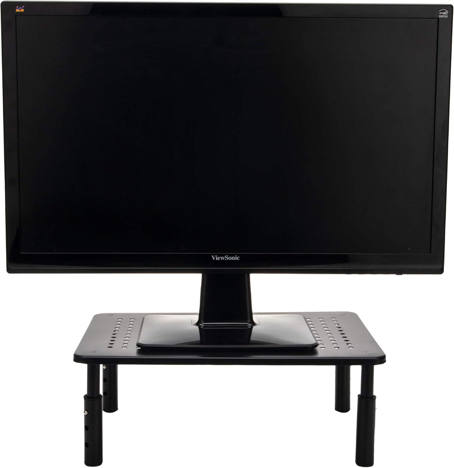 imageMind Reader Monitor Stand Height Adjustable Ventilated Laptop Riser Office Metal 145L x 925W x 55H Black8Pack