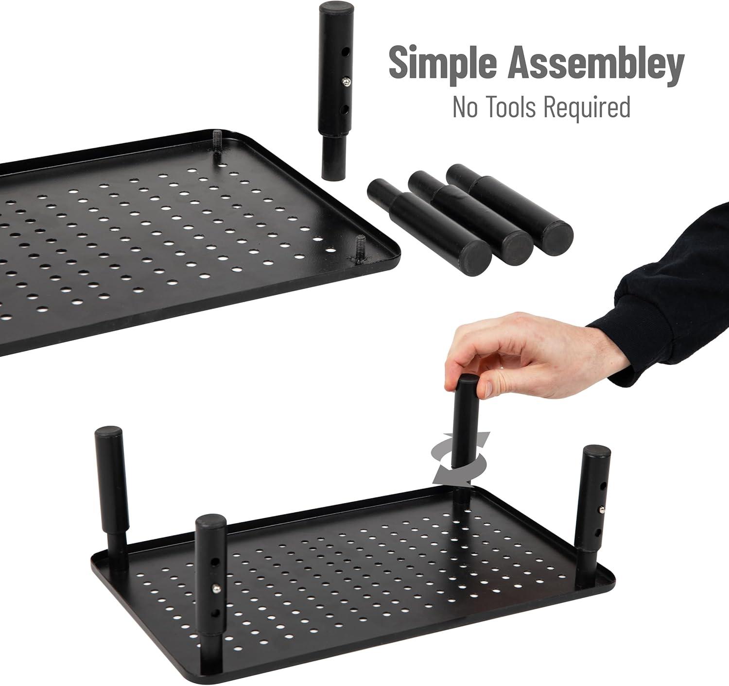 imageMind Reader Monitor Stand Height Adjustable Ventilated Laptop Riser Office Metal 145L x 925W x 55H Black8Pack