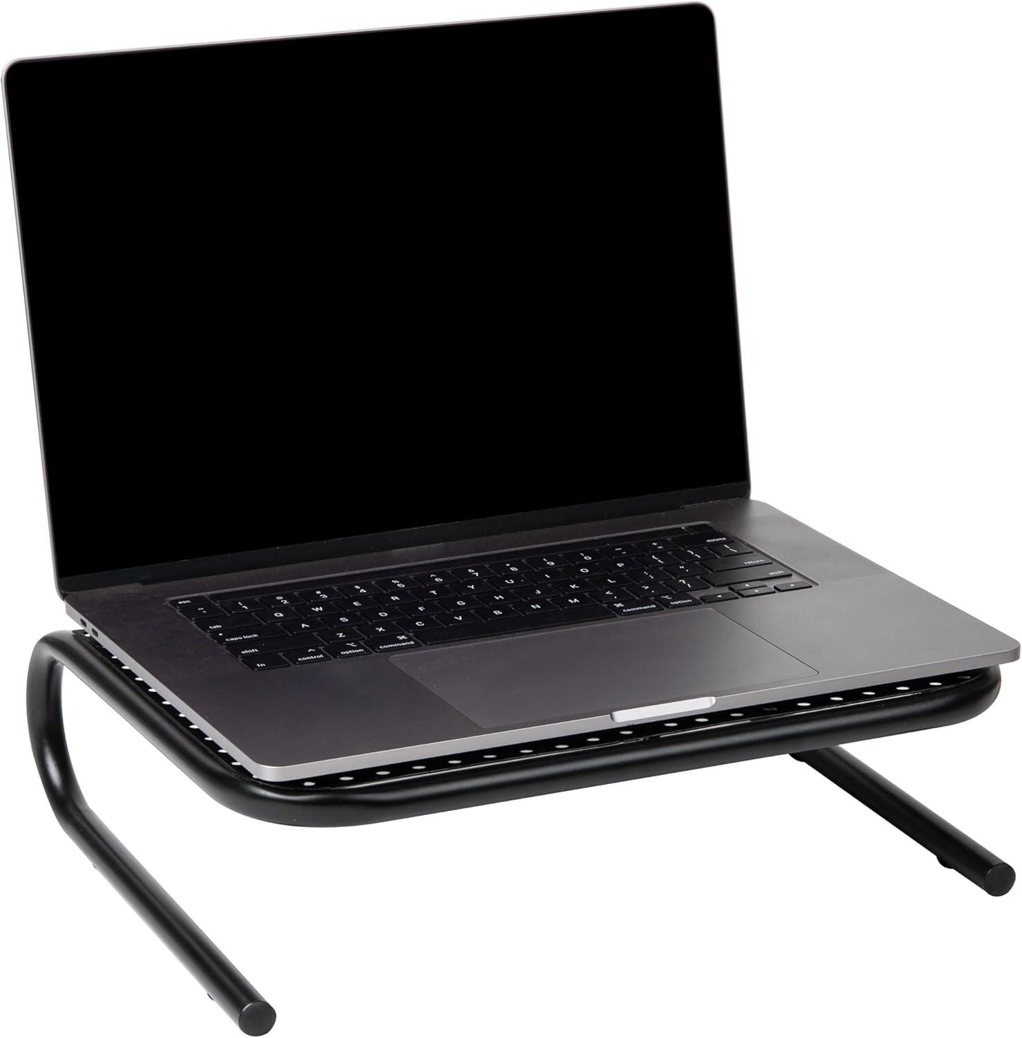 imageMind Reader Monitor Stand Ventilated Laptop Riser Desktop Organizer Office Metal 145L x 1125W x 425H Black